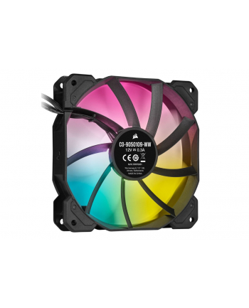 corsair Wentylator SP120 RGB ELITE 120mm z kontrolerem Lighting Node CORE, 3pak czarny