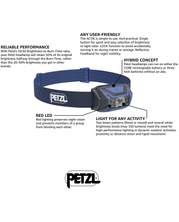 Petzl ACTIK, LED light (blue)