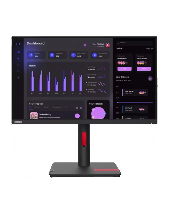 lenovo Monitor 23.8 ThinkVision T24i-30 63CFMATX(wersja europejska) główny
