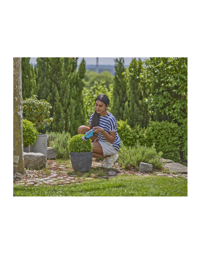 GARD-ENA Cordless Grass Shears ClassicCut Li, 3.6 volts, set with shrub blade (turquoise/Kolor: CZARNY, Li-ion battery 2.5 Ah) główny