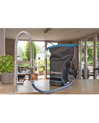 GARD-ENA Textile Hose Liano Xtreme 1/2'', 10 meter set + indoor adapter (dark grey/orange, model 2023, incl. watering nozzle, control valve) nr 1