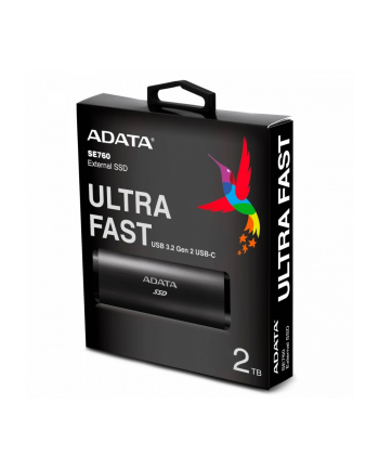 adata Dysk zewnętrzny SSD SE760 2TB USB3.2-A/C czarny