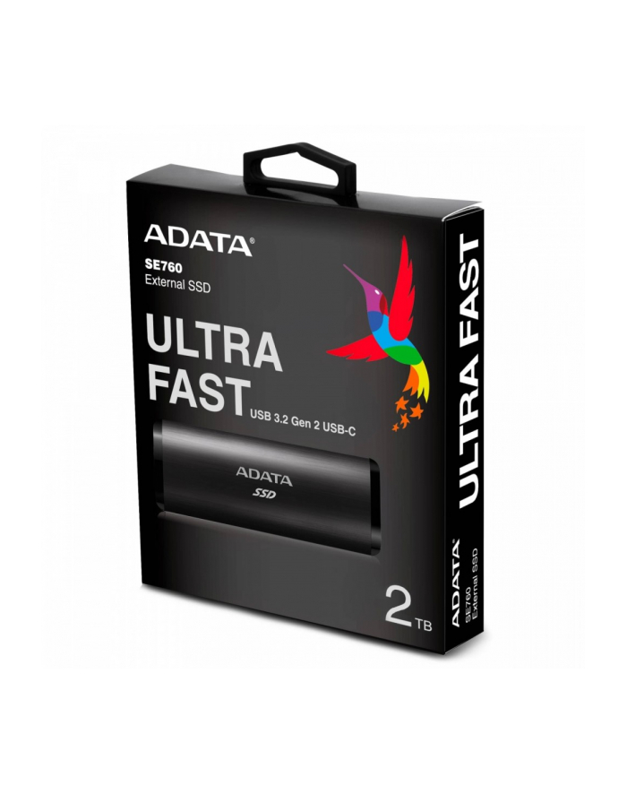 adata Dysk zewnętrzny SSD SE760 2TB USB3.2-A/C czarny główny