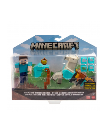 Mattel Minecraft Armored Horse and Steve Game Character