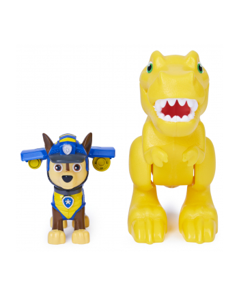 spinmaster Spin Master Paw Patrol Dino Rescue Chase Hero Pup, Toy Figure (Yellow/Blue, Includes Dinosaur Figure and Surprise Dino)