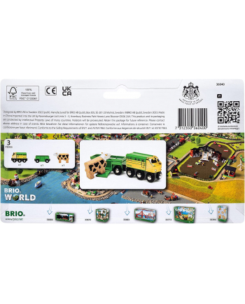 BRIO World Special Edition Train 2023 - Farm Train with Cow Toy Vehicle