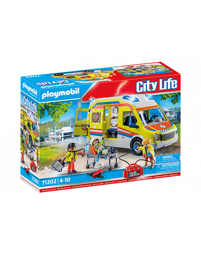 PLAYMOBIL 71202 City Life - ambulance with light and sound, construction toy główny