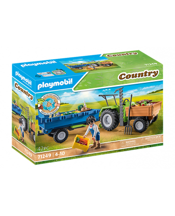 PLAYMOBIL 71249 tractor with trailer, construction toy