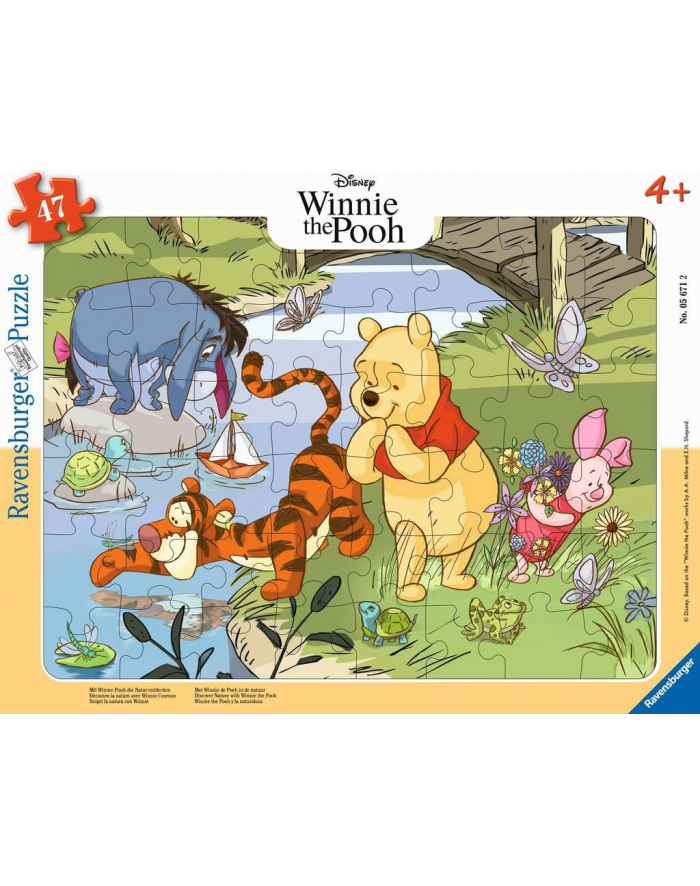 Ravensburger Childrens puzzle Discover nature with Winnie the Pooh (47 pieces, frame puzzle) główny