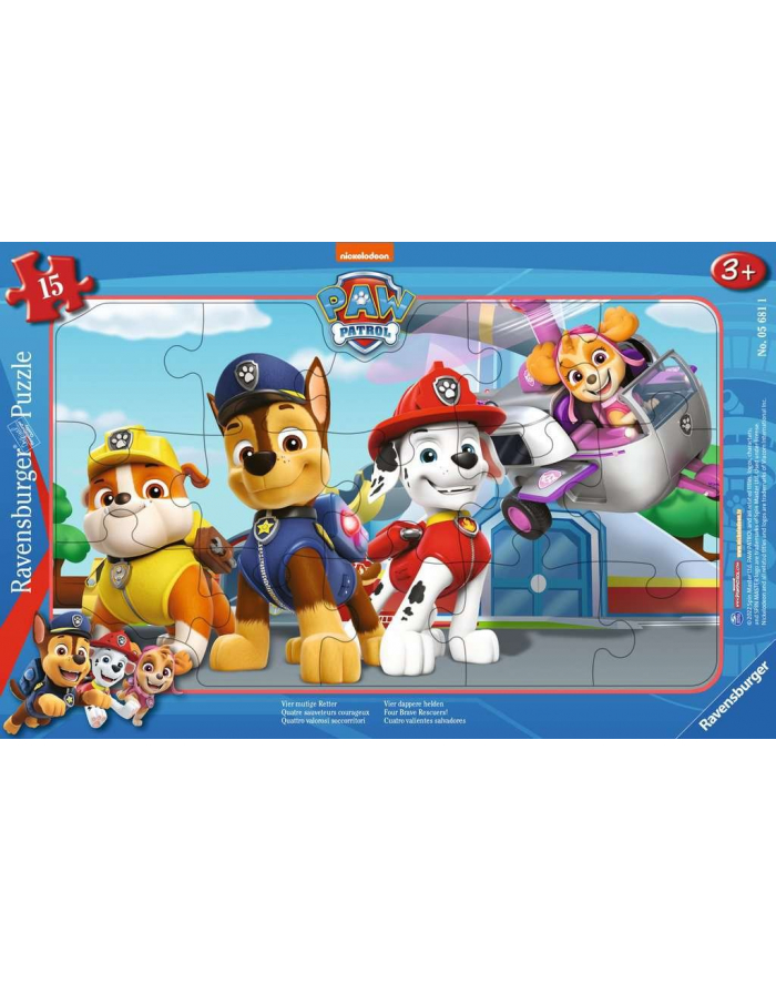 Ravensburger Childrens puzzle Four courageous rescuers (15 pieces, frame puzzle) główny