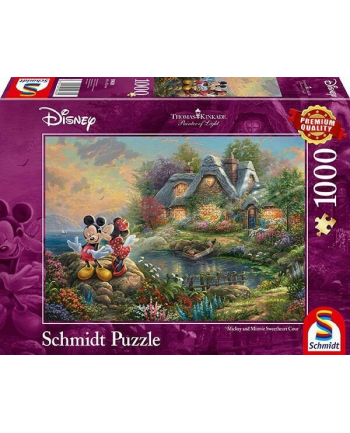 Schmidt Spiele Thomas Kinkade: Painter of Light - Disney, Sweethearts Mickey ' Minnie, Jigsaw Puzzle (1000 pieces)