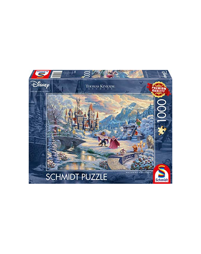 Schmidt Spiele Thomas Kinkade Studios: Disney - Beauty and the Beast, Magical Winter Evening (Limited Christmas Edition, 1000 pieces) główny