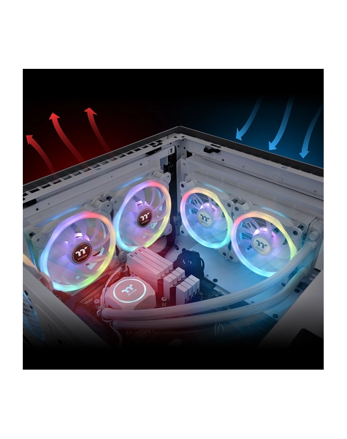 thermaltake Wentylator SwaFan 12 RGB + kontroler + zamienne łopatki (reverse), snow główny