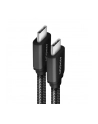 axagon BUCM2-CM10AB Kabel USB-C - USB-C, 1.0m 5A charging, ALU, 240W PD, oplot, USB2.0 - nr 26