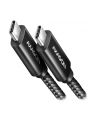 axagon BUCM2-CM20AB Kabel USB-C - USB-C, 2.0m 5A charging, ALU, 240W PD, oplot, USB2.0 - nr 42