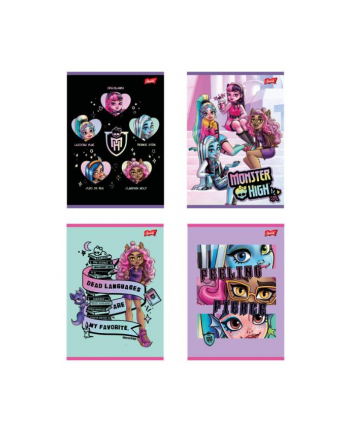 majewski Zeszyt A5 32k linia dwukolorowa laminowany MONSTER HIGH