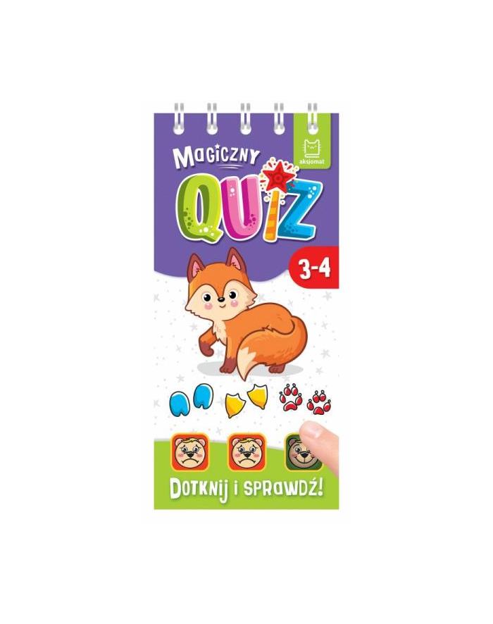 aksjomat Magiczny quiz z liskiem. Dotknij i sprawdź. 3-4 lata główny