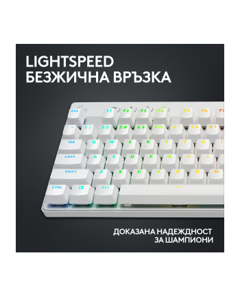 LOGITECH G PRO X TKL LIGHTSPEED Gaming Keyboard - WHITE - (US) INTL - 2.4GHZ/BT - N/A - EMEA28-935 - TACTILE