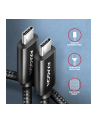 axagon BUCM2-CM10AB Kabel USB-C - USB-C, 1.0m 5A charging, ALU, 240W PD, oplot, USB2.0 - nr 21