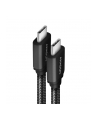 axagon BUCM2-CM10AB Kabel USB-C - USB-C, 1.0m 5A charging, ALU, 240W PD, oplot, USB2.0 - nr 36