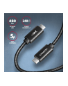 axagon BUCM2-CM30AB Kabel USB-C - USB-C, 3.0m 5A charging, ALU, 240W PD, oplot, USB2.0 - nr 2