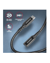 axagon BUCM32-CF05AB Kabel przedłużacz Gen2 USB-C - USB-C 0.5m, 5A, 20Gbps, PD 240W, oplot - nr 18