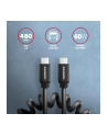 axagon BUCM-CM20TB Kabel Twister USB-C - USB-C, 1.1m USB2.0 3A ALU - nr 40