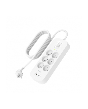 belkin Listwa przeciwprzepięciowa SurgePlus 6xFR 1xUSB-A 1xUSB-C 650J 2M