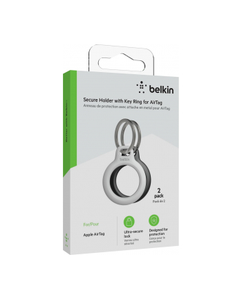 belkin Uchwyt breloczek do kluczy Secure Holder do AirTag - 2 pak, biały