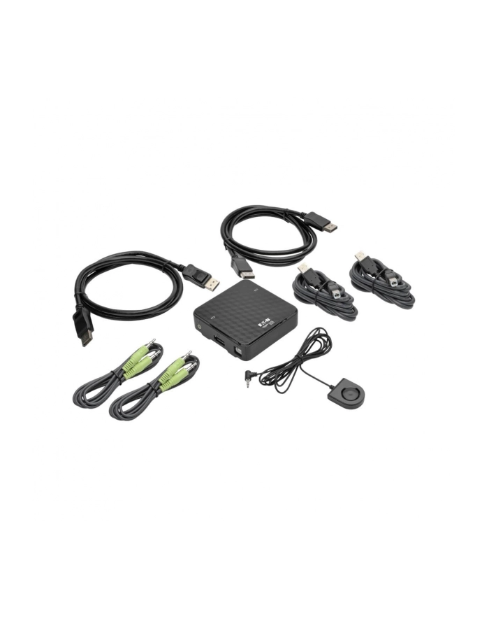 EATON TRIPPLITE 2-Port DisplayPort KVM Switch 4K 60 Hz with Audio Cables and USB Peripheral Sharing główny