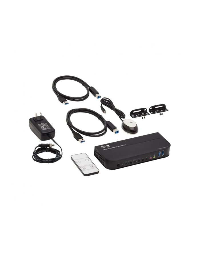 EATON TRIPPLITE 2-Port HDMI/USB KVM Switch 4K 60Hz HDR HDCP 2.2 IR USB Sharing USB 3.0 Cables główny