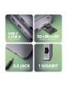 axagon HMC-12GM2 hub USB 12 in1 10Gbps, 3x USB-A, USB-C, HDMI, DP,  RJ-45, M.2, SD/mSD, audio, PD - nr 15
