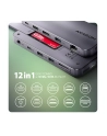 axagon HMC-12GM2 hub USB 12 in1 10Gbps, 3x USB-A, USB-C, HDMI, DP,  RJ-45, M.2, SD/mSD, audio, PD - nr 46