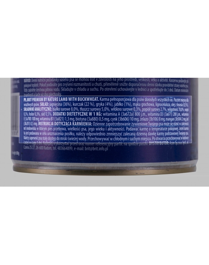 Brit Premium By Nature Lamb'amp;BUCKWHEAT 800g główny