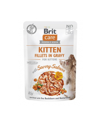 Brit Care Cat Kitten Savory Salmon Pouch 85g