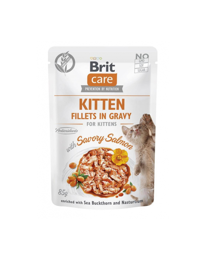 Brit Care Cat Kitten Savory Salmon Pouch 85g główny