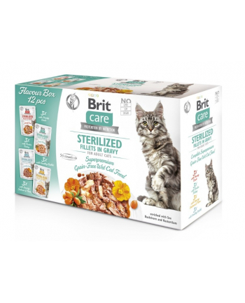 Brit  Care Cat Sterilized Flavour Box Pouch 12x85g nr 1