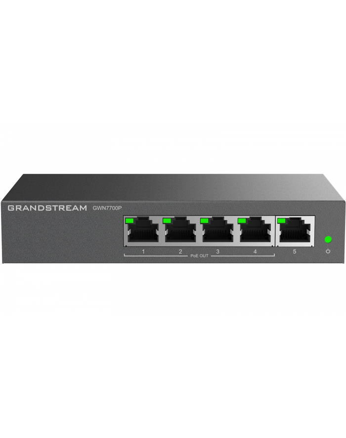 Grandstream GWN 7700P 5xGbE, 4xPOE, niezarządzalny switch główny