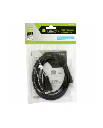 TECHLY Adapter Converter USB2.0 to Serial Black on cable 1.5m nr 2
