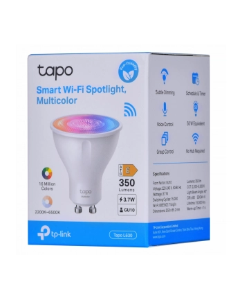 ŻARÓWKA TP-Link Tapo L630 Smart Wi-Fi, 350 lm, barwa 2700 K, ściemniane światło , GU10 nr 1
