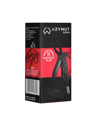 Multitool AZYMUT Gron - 11 narzędzi + 9 bitów + kabura (H-P224052) nr 2