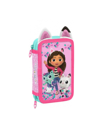 Piórnik 2-komorowy z wyposażeniem Koci Domek Gabi. Gabby's Dollhouse GD00045 Kids Euroswan
