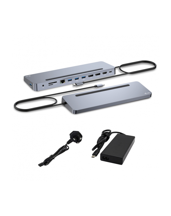 Stacja dokująca USB-C Metal Ergonomic 4K 3x Display Docking Station PD 100W + i-tec Universal Charger 100W (bundle) główny