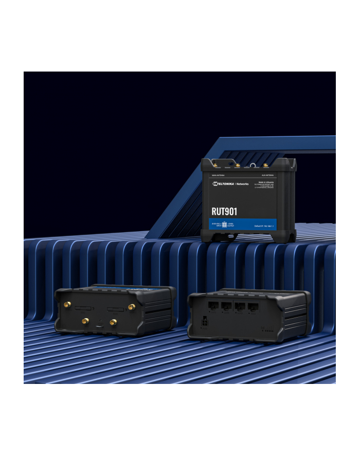 teltonika Router LTE RUT901 (Cat 4), 3G, 2G, 2xSIM, 4xRJ45, WiFi główny