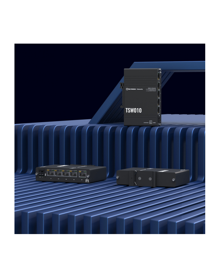 teltonika Przełącznik przemysłowy TSW010 5xRJ45 porty 10/100Mbps główny