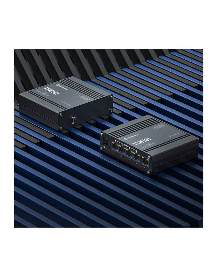teltonika Przełącznik przemysłowy TSW101 5xGbE 4xPoE+ główny