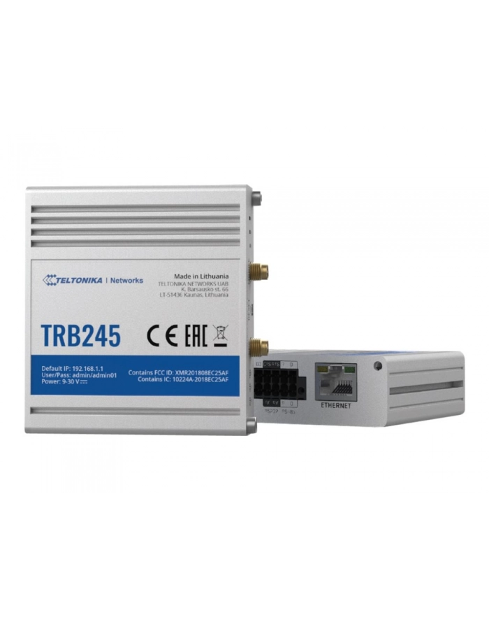 teltonika Bramka LTE TRB245 (Cat 4), 3G, 2G, RS232/RS485, Ethernet główny