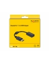 DeLOCK Adapter DisplayPort 1.1 male > HDMI female, passive (Kolor: CZARNY, 15cm) - nr 1