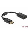 DeLOCK Adapter DisplayPort 1.1 male > HDMI female, passive (Kolor: CZARNY, 15cm) - nr 7