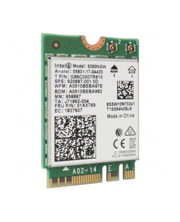 Intel Dual Band WLAN-AC 9260 M.2 WLAN Adapter (Bulk) nr 1